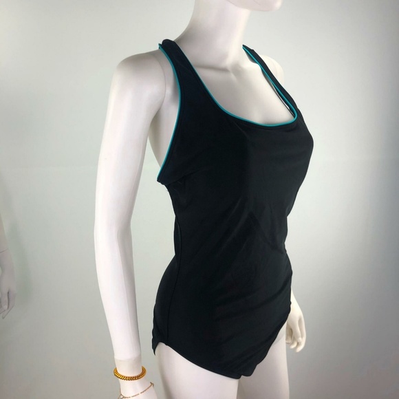 Speedo Size 6 Black One Piece Swimsuit - Picture 2 of 8